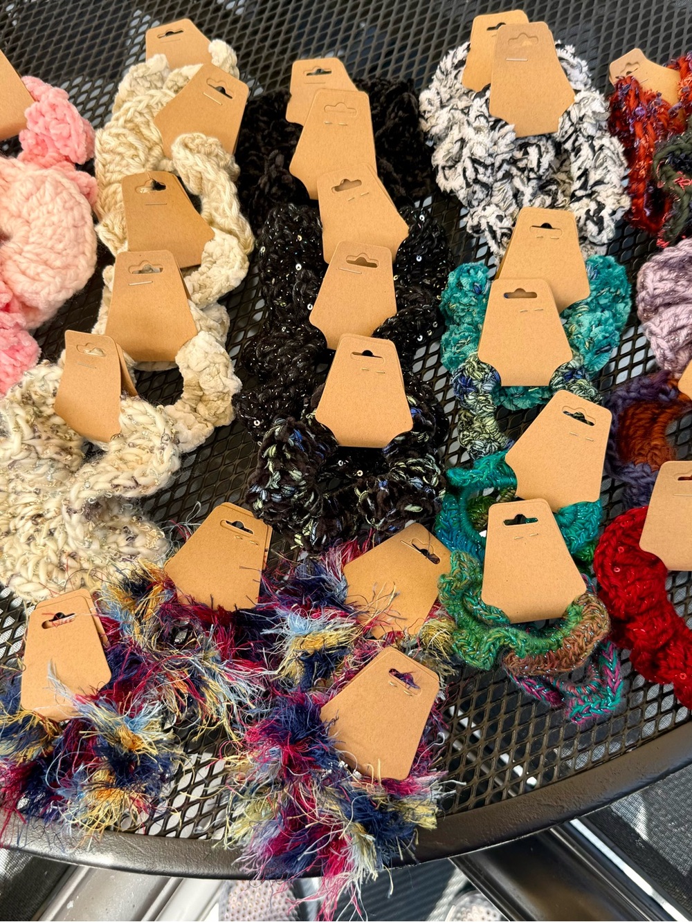 Bundle of 30 Handmade Multicolor  Scrunchies - Women Accessories